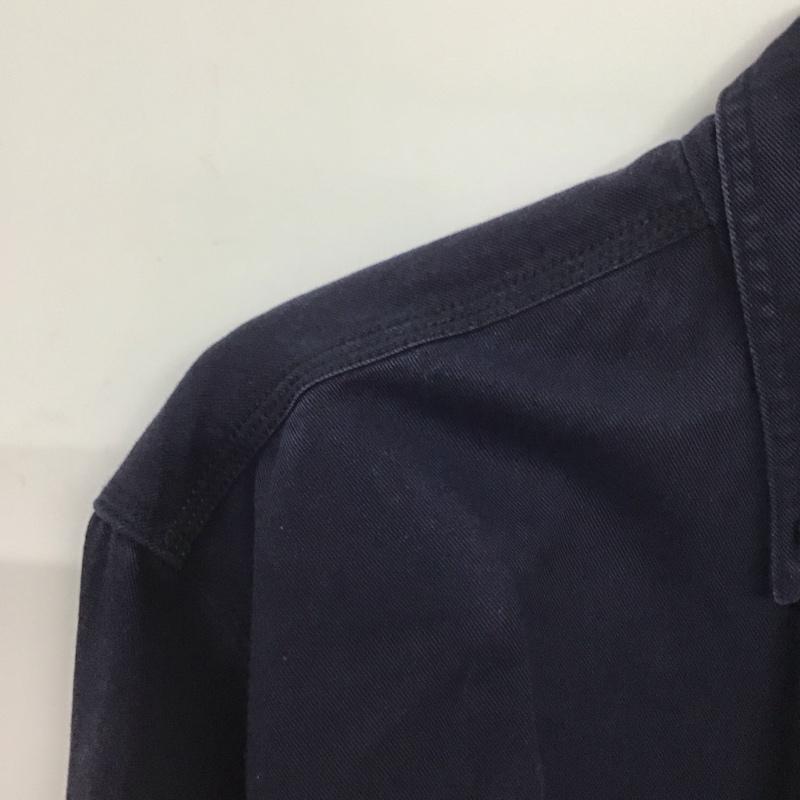 カーハート Carhartt シャツ、ブラウス 長袖 長袖シャツ 無地シャツ カラーシャツ ボタンダウンシャツ M ロゴ、文字 紺 / ネイビー /  メンズ USED 古着 中古 10148304