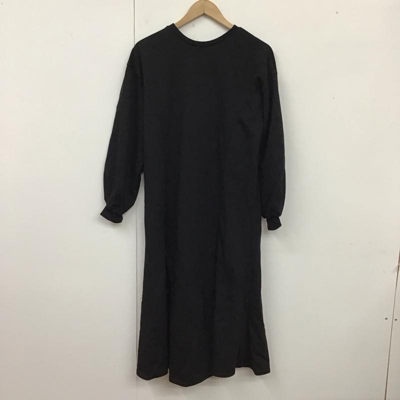 ティップトップ tiptop ワンピース ロングスカート T1970 長袖 FREE 無地 黒 / ブラック /  レディース USED 古着 中古 10119248
