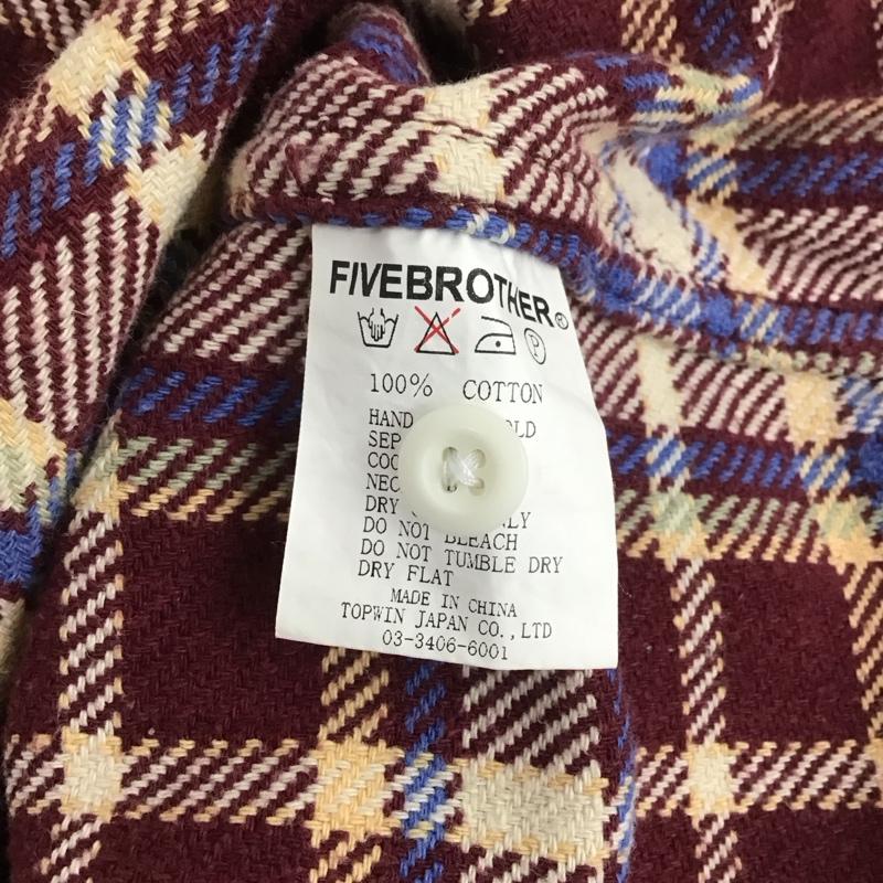 ファイブブラザー FIVE BROTHER シャツ、ブラウス 長袖 長袖シャツ カラーシャツ ポケットシャツ ネルシャツ チェックシャツ L チェック マルチカラー / マルチカラー /  メンズ USED 古着 中古 10109836