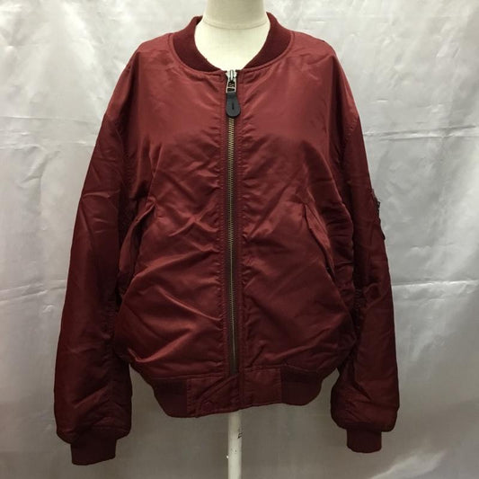 マウジー MOUSSY ジャケット、上着 ジャンパー、ブルゾン 010AAH30-5690 OVERSIZED BOMBER JACKET MA-1 FREE 無地 えんじ / ワインレッド /  レディース USED 古着 中古 10107319