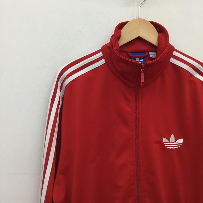 アディダス adidas ジャケット、上着 ジャケット、ブレザー adidas トラックジャケット　E14648 L ロゴ、文字 X 刺繍 赤 / レッド / X 白 / ホワイト /  メンズ USED 古着 中古 10129896