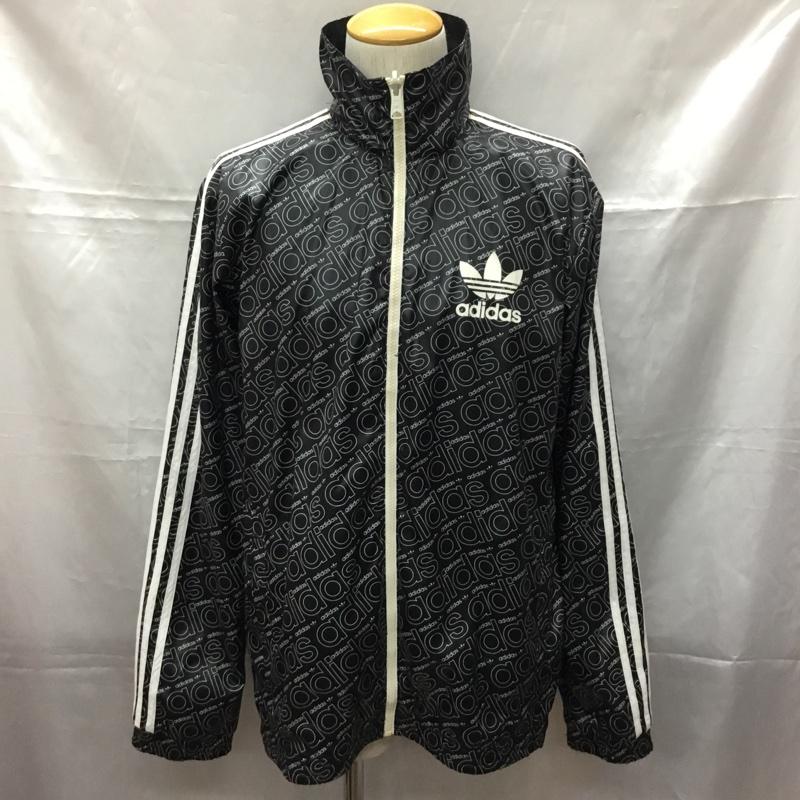 アディダス adidas ジャケット、上着 ジャンパー、ブルゾン p21170 リバーシブルロゴブルゾン 無地 X 総柄 黒 / ブラック /  メンズ USED 古着 中古 10108899