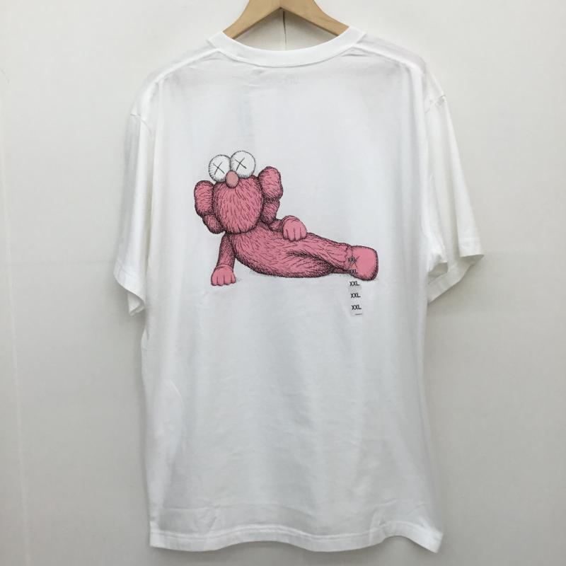 ユニクロ UNIQLO Tシャツ 半袖 KAWS カウズ XXL プリント 白 / ホワイト / X 桃 / ピンク /  メンズ USED 古着 中古 10113098