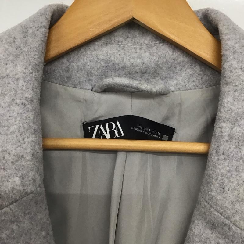 ザラ ZARA コート コート一般 長袖ロングコート アウター カジュアルジャケット S 無地 灰 / グレー /  レディース USED 古着 中古 10144311