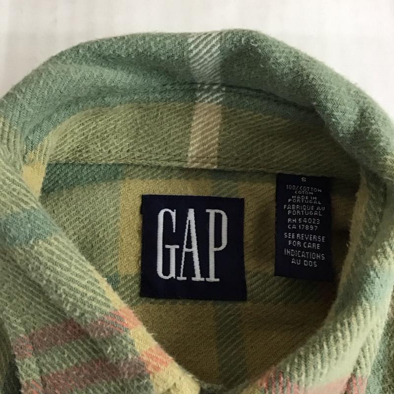 ギャップ GAP シャツ、ブラウス 長袖 ボタンダウン S チェック カーキ / カーキ / X ベージュ / ベージュ / X 白 / ホワイト / X 桃 / ピンク /  メンズ USED 古着 中古 10121343
