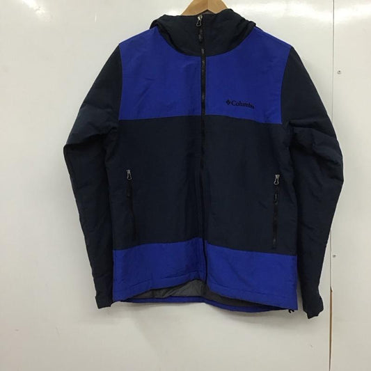 コロンビア Columbia ジャケット、上着 ジャンパー、ブルゾン 219 pm3787 マウンテンパーカー ジップアップジャケット M ロゴ、文字 青 / ブルー / X 紺 / ネイビー /  メンズ USED 古着 中古 10145499