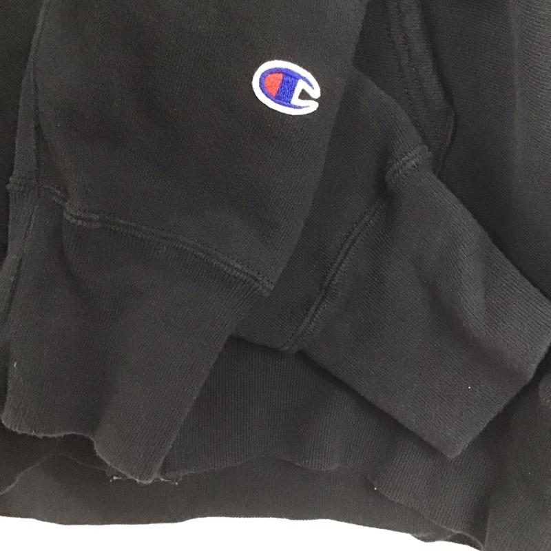 チャンピオン Champion パーカー 長袖 c5-u102 リバースウィーブフルジップパーカー ジップアップパーカー 復刻 usa製 L 無地 黒 / ブラック /  メンズ USED 古着 中古 10143433