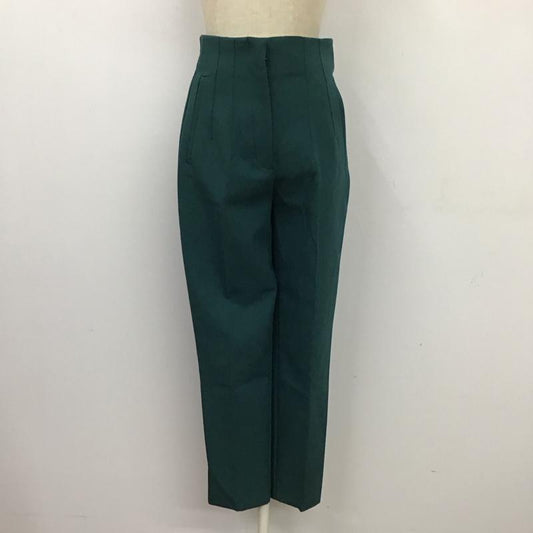 ザラ ZARA パンツ スラックス スラックス ワイドパンツ センタータックパンツ XS 無地 緑 / グリーン /  レディース USED 古着 中古 10118519
