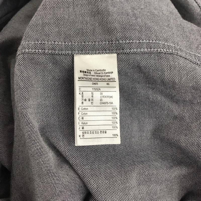 ラコステ LACOSTE シャツ、ブラウス 半袖 半袖シャツ ボタンダウンシャツ カラーシャツ ロゴ、文字 灰 / グレー /  メンズ USED 古着 中古 10146836