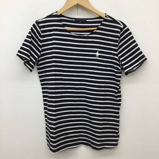 ラルフローレン RALPHLAUREN Tシャツ 半袖 L ボーダー柄 白 / ホワイト / X 紺 / ネイビー /  レディース USED 古着 中古 10139204
