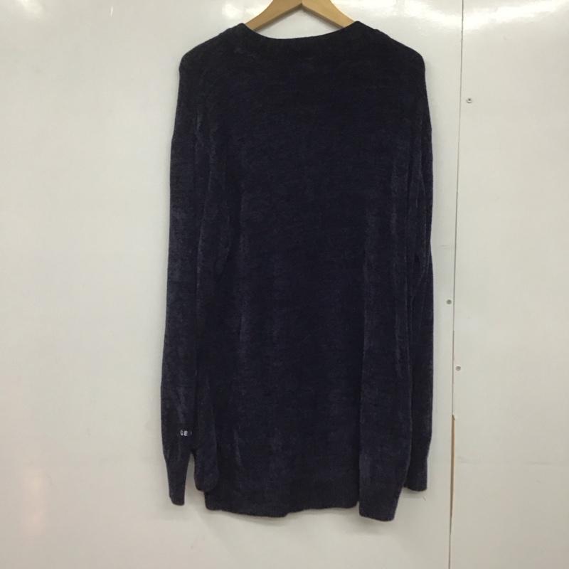 ジェラートピケ gelato pique カーディガン 長袖 長袖カーディガン 前ボタン ニットカーディガン ルームウェア M 無地 紺 / ネイビー /  メンズ USED 古着 中古 10144471