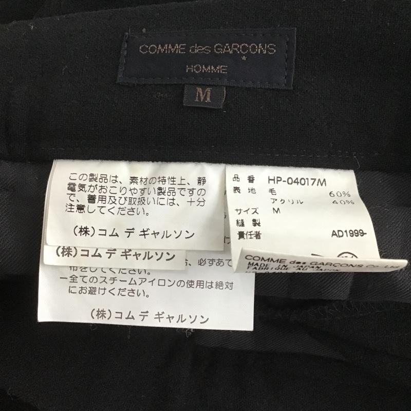 コムデギャルソンオム COMME des GARCONS HOMME パンツ スラックス hp-04017m スラックス ボトム ワイドパンツ カジュアルパンツ 99s M 無地 黒 / ブラック /  メンズ USED 古着 中古 10105785