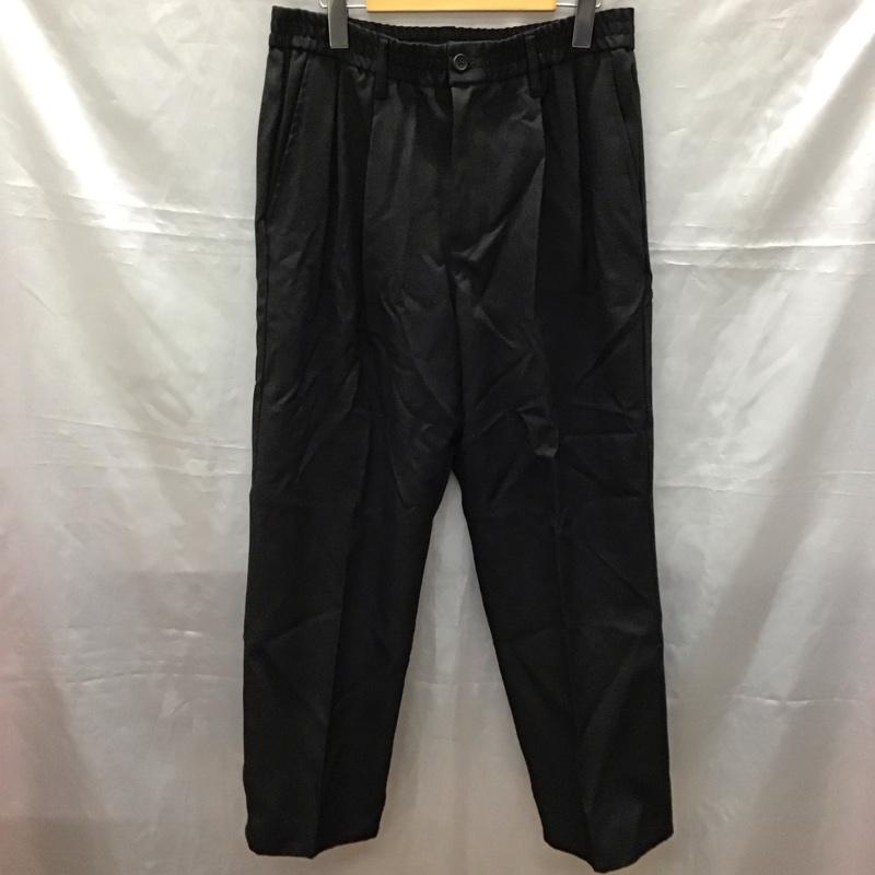 フリークスストア FREAK S STORE パンツ スラックス スラックスパンツ ワイドパンツ カジュアルパンツ センタータックパンツ L 無地 黒 / ブラック /  メンズ USED 古着 中古 10113905