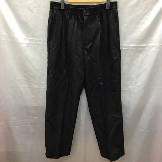 フリークスストア FREAK S STORE パンツ スラックス スラックスパンツ ワイドパンツ カジュアルパンツ センタータックパンツ L 無地 黒 / ブラック /  メンズ USED 古着 中古 10113905