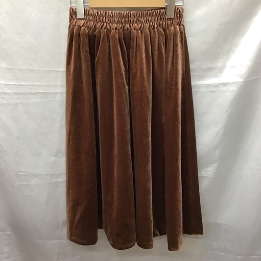 アイテムズ アーバンリサーチ ITEMS URBAN RESEARCH スカート ひざ丈スカート WH67-25N004 2WAY リバーシブル ベロア風 FREE 無地 茶 / ブラウン /  レディース USED 古着 中古 10114861