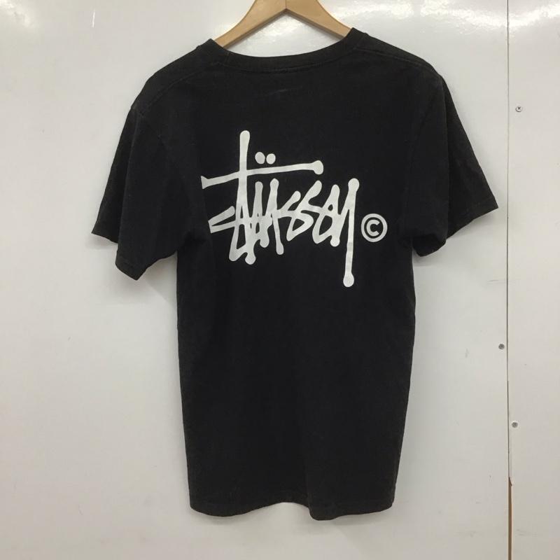 ステューシー STUSSY Tシャツ 半袖 半袖カットソー プリントTシャツ クルーネックカットソー S ロゴ、文字 黒 / ブラック /  メンズ USED 古着 中古 10148264