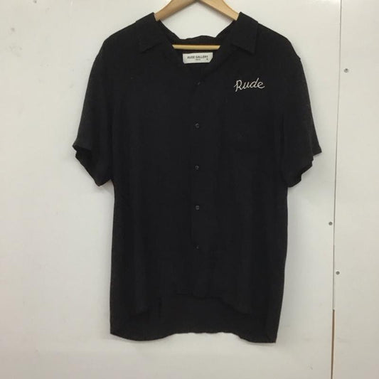 ルードギャラリー RUDE GALLERY シャツ、ブラウス 半袖 半袖シャツ 刺繍シャツ ポケットシャツ 3 ロゴ、文字 黒 / ブラック /  メンズ USED 古着 中古 10129452