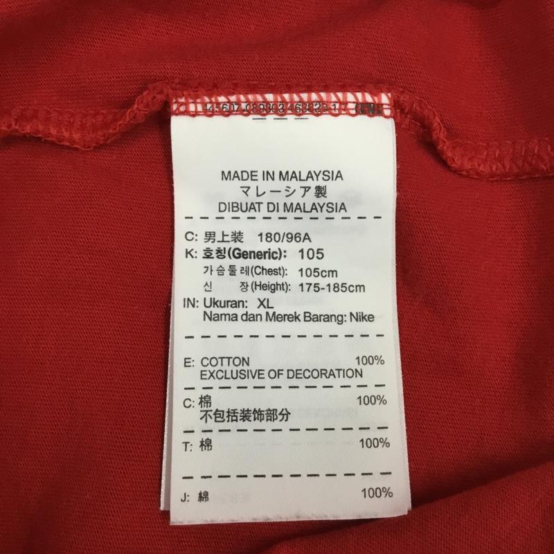 ナイキ NIKE Tシャツ 半袖 455509-611 クルーネック XL ロゴ、文字 赤 / レッド /  メンズ USED 古着 中古 10109637