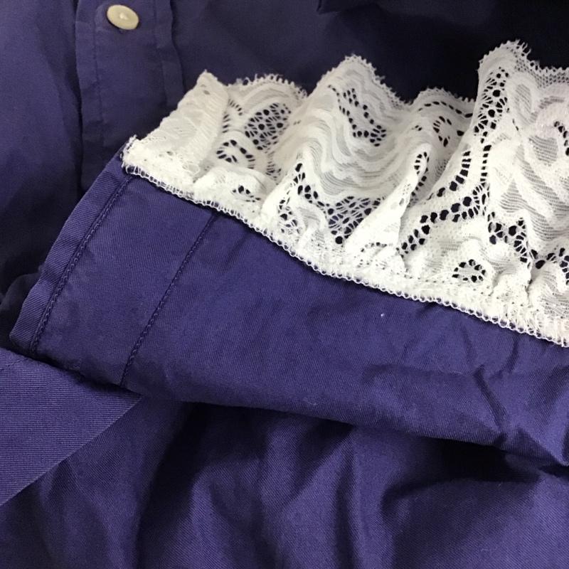 ラルフローレン RALPHLAUREN シャツ、ブラウス 半袖 リメイク S 無地 紺 / ネイビー /  レディース USED 古着 中古 10144552