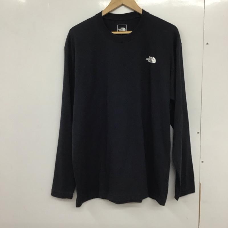 ザノースフェイス THE NORTH FACE Tシャツ 長袖 nt82203z 長袖Tシャツ クルーネックカットソー プリントTシャツ L ロゴ、文字 紺 / ネイビー /  メンズ USED 古着 中古 10133112