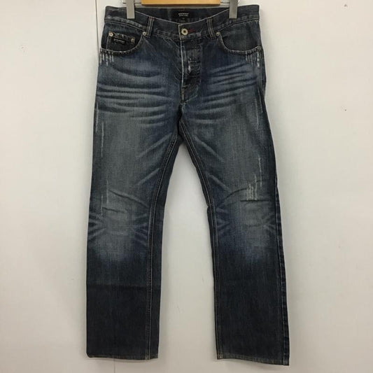 バーバリーブラックレーベル BURBERRY BLACK LABEL パンツ デニム、ジーンズ デニムパンツ ストレートパンツ ワイドパンツ カジュアルパンツ 無地 インディゴ / インディゴ /  メンズ USED 古着 中古 10120045