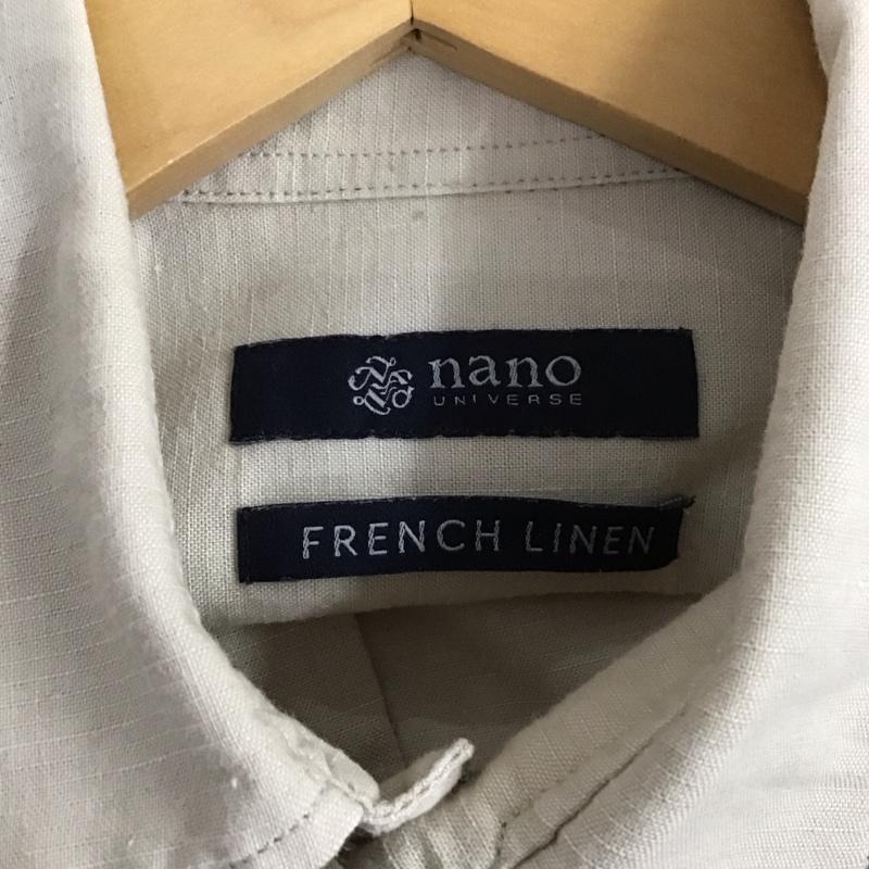 ナノユニバース nano・universe シャツ、ブラウス 長袖 M 無地 ベージュ / ベージュ /  メンズ USED 古着 中古 10131061