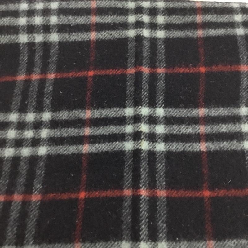 バーバリー BURBERRY マフラー マフラー フリンジ チェック 紺 / ネイビー / X 赤 / レッド / X 灰 / グレー /  メンズ USED 古着 中古 10140172