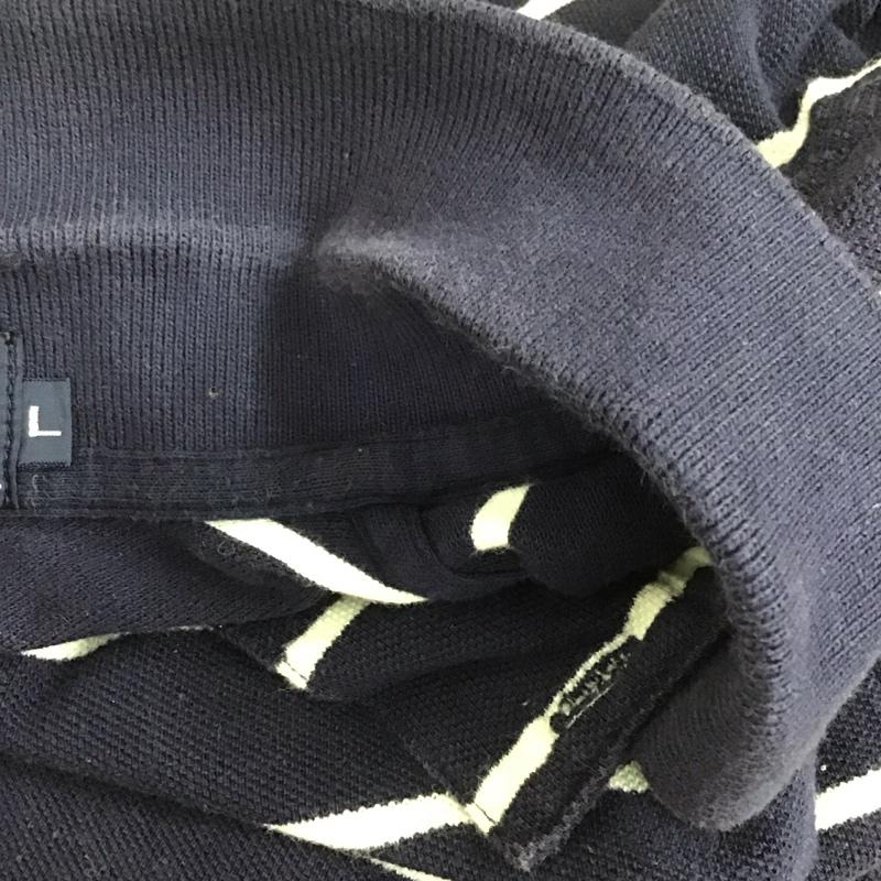 ポロバイラルフローレン Polo by RALPH LAUREN ポロシャツ 半袖 L ボーダー柄 紺 / ネイビー /  メンズ USED 古着 中古 10128257