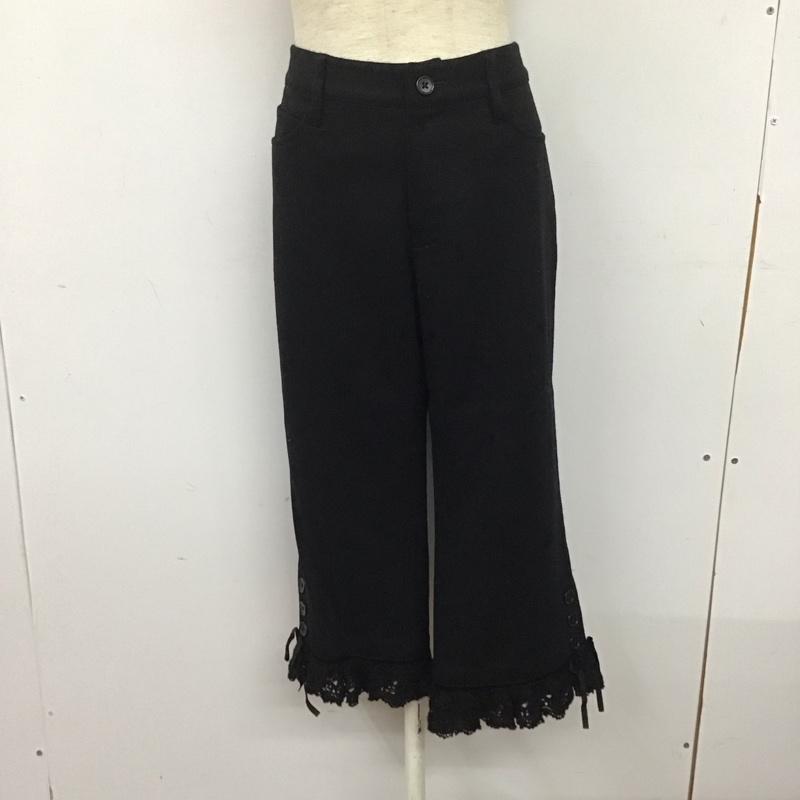 ピンクハウス PINK HOUSE セットアップ セットアップ P0103FJ01 P0103FP03 襟レース 裾レース ジャケット パンツ 七分丈パンツ L 無地 黒 / ブラック /  レディース USED 古着 中古 10144434