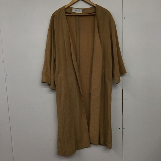 ジーナシス JEANASIS カーディガン 七分袖 JS070984SR ロングカーディガン ポケット付 ガウン FREE 無地 ベージュ / ベージュ /  レディース USED 古着 中古 10151305