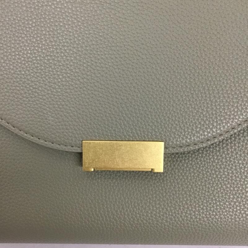 ミラオーウェン Mila Owen ショルダーバッグ ショルダーバッグ 09WGB252515 キャンバスショルダー付きメタルハンドバッグ 2WAY フェイクレザー ONE SIZE 無地 カーキ / カーキ / X 金 / ゴールド /  レディース USED 古着 中古 10143771