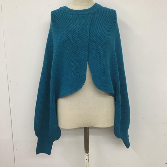 アズールバイマウジー AZUL BY MOUSSY ニット、セーター 長袖 250FAT70-198H カシュクールニットセットトップス M 無地 青 / ブルー /  レディース USED 古着 中古 10110968