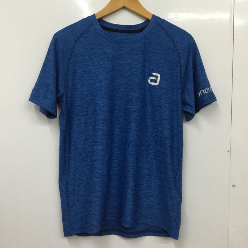アンドロ andro Tシャツ 半袖 Melage T-shiet Alpha 卓球ウェア スポーツウェア タグ付き XS ロゴ、文字 青 / ブルー /  メンズ USED 古着 中古 10135656