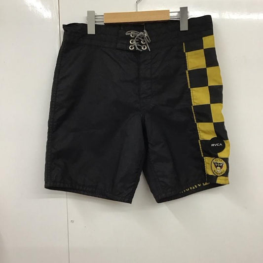 ルーカ RVCA パンツ ショートパンツ ハーフパンツ ショートパンツ カジュアルパンツ 32インチ プリント 黒 / ブラック /  メンズ USED 古着 中古 10114706