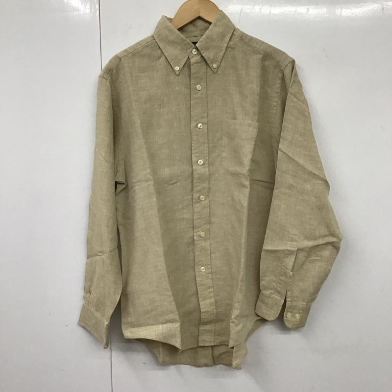 ブルックスブラザーズ BROOKS BROTHERS シャツ、ブラウス 長袖 ボタンダウンシャツ M 無地 ベージュ / ベージュ /  メンズ USED 古着 中古 10131424