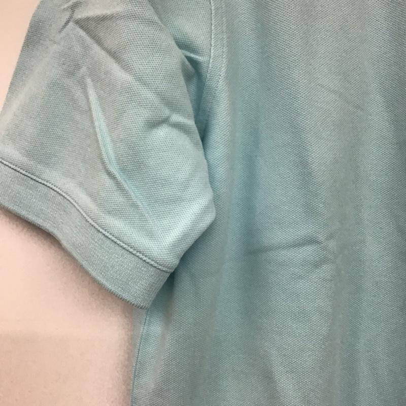 ランズエンド LANDS END ポロシャツ 半袖 半袖ポロシャツ カラーシャツ 半袖カットソー XL 無地 水色 / ライトブルー /  メンズ USED 古着 中古 10143489