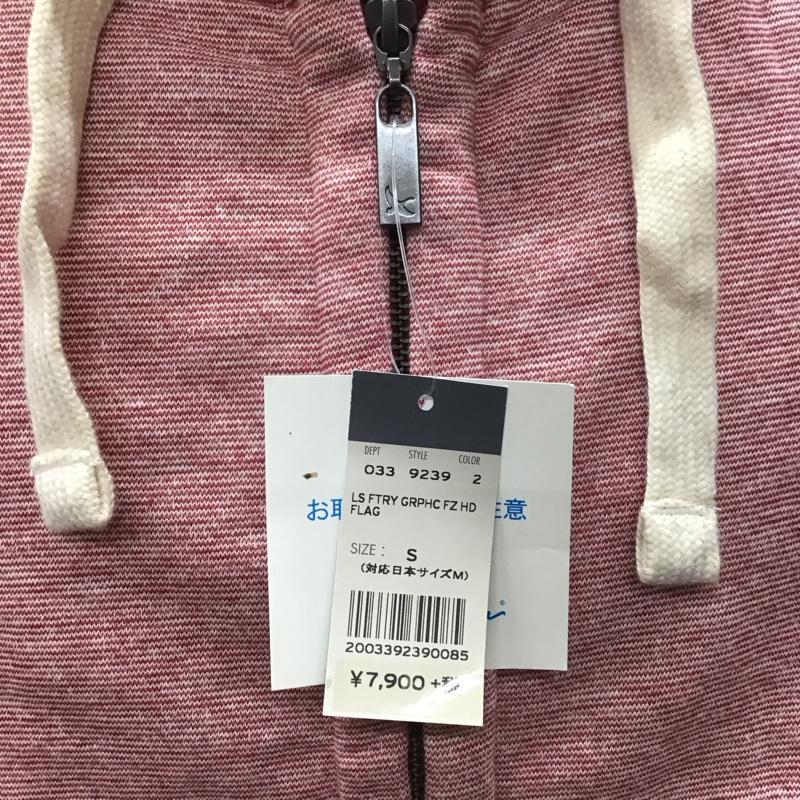 エディーバウアー Eddie Bauer パーカー 長袖 ジップアップパーカー 長袖パーカー フード付きパーカー スウェットパーカー M ワンポイント 白 / ホワイト / X 赤 / レッド /  メンズ USED 古着 中古 10110756