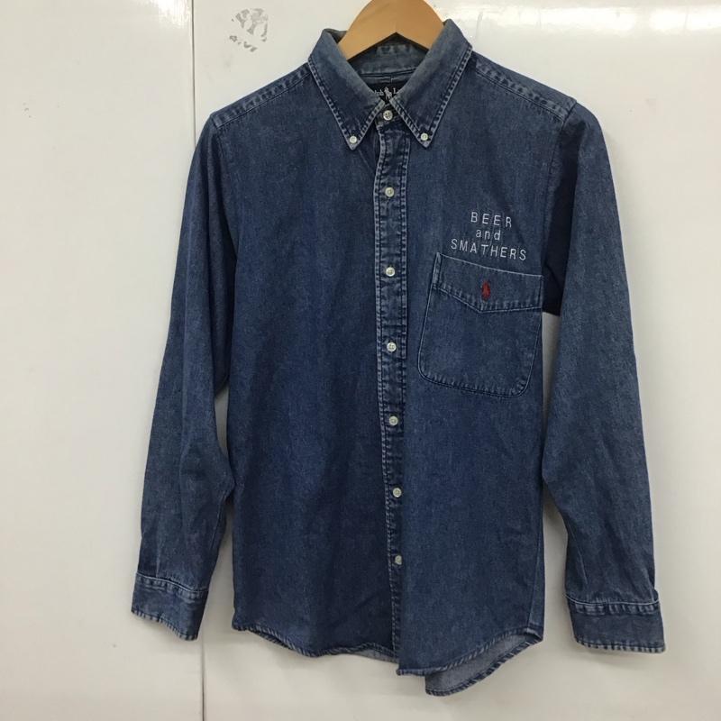 ラルフローレン RALPHLAUREN シャツ、ブラウス 長袖 長袖シャツ 無地シャツ カラーシャツ デニムシャツ ロゴ、文字 インディゴ / インディゴ /  メンズ USED 古着 中古 10129631
