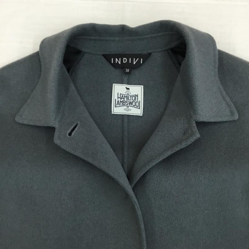 インディヴィ INDIVI コート コート一般 38 無地 ダークグレー / ダークグレー /  レディース USED 古着 中古 10142546