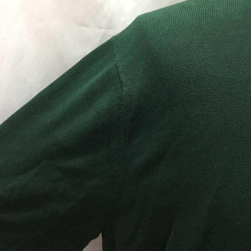 ブルックスブラザーズ BROOKS BROTHERS ニット、セーター 長袖 Vネック コットン M 無地 緑 / グリーン /  メンズ USED 古着 中古 10111589