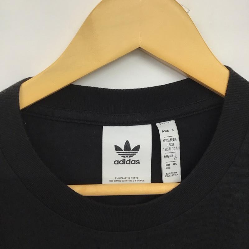 アディダス adidas Tシャツ 半袖 H06642 AdicolorClassicsTrefoilTee プリントTシャツ ロゴ、文字 黒 / ブラック /  メンズ USED 古着 中古 10145891