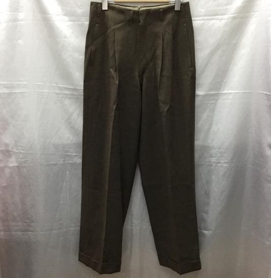 古着 USED パンツ スラックス スラックス ワイドパンツ カジュアルパンツ ストレートパンツ 無地 茶 / ブラウン /  メンズ USED 古着 中古 10111612