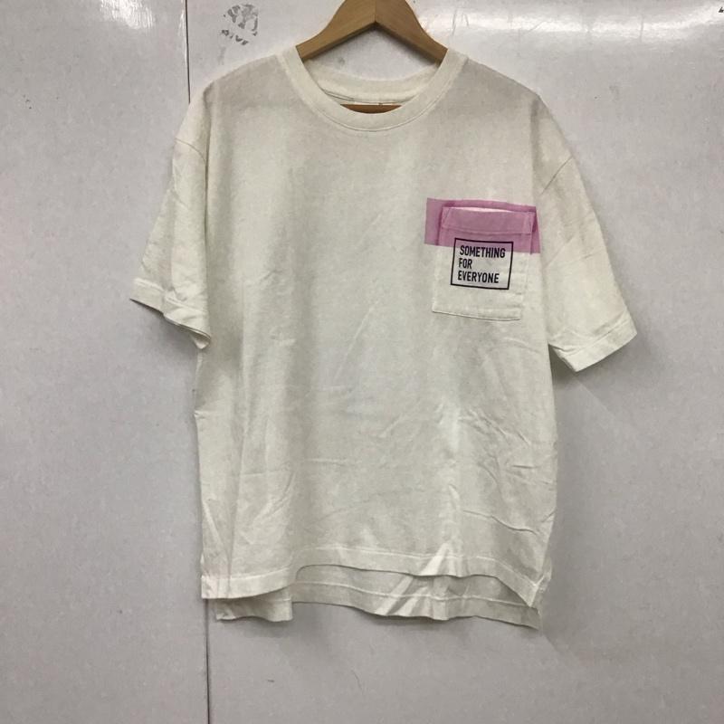 マウジー MOUSSY Tシャツ 半袖 010AAQ90-5710 クルーネック バックプリント FREE ロゴ、文字 白 / ホワイト /  レディース USED 古着 中古 10129136