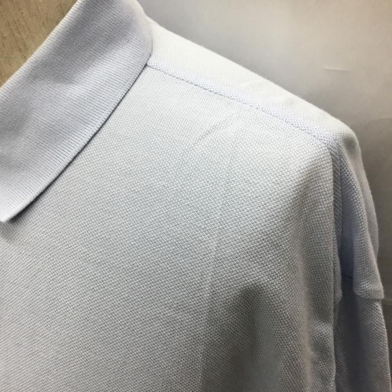 トミーヒルフィガー TOMMY HILFIGER ポロシャツ 半袖 半袖ポロシャツ カラーシャツ 半袖カットソー XL ロゴ、文字 水色 / ライトブルー /  メンズ USED 古着 中古 10115824