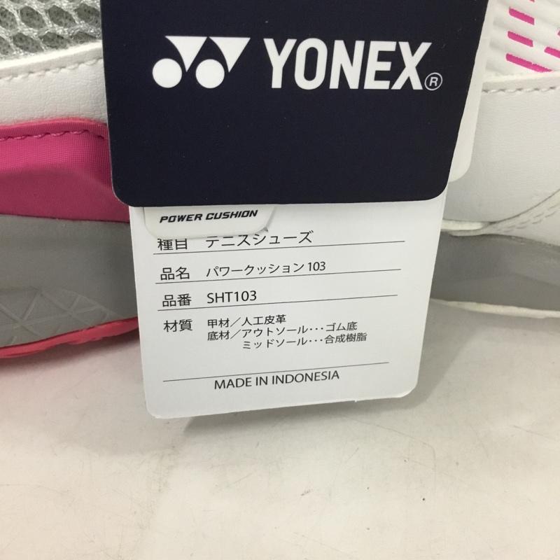 ヨネックス YONEX スニーカー スニーカー SHT103 テニスシューズ パワークッション103 箱有 25cm 25.0cm ロゴ、文字 白 / ホワイト / X 灰 / グレー / X 桃 / ピンク /  レディース USED 古着 中古 10147969