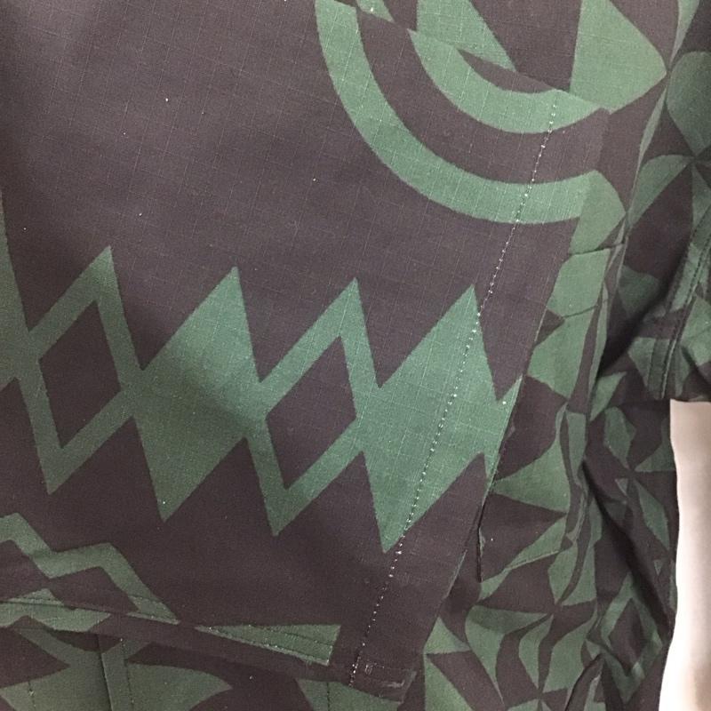 サウスツーウェストエイト South2 West8 シャツ、ブラウス 長袖 長袖シャツ 総柄シャツ カラーシャツ ポケットシャツ M 総柄 黒 / ブラック / X 緑 / グリーン /  メンズ USED 古着 中古 10125516