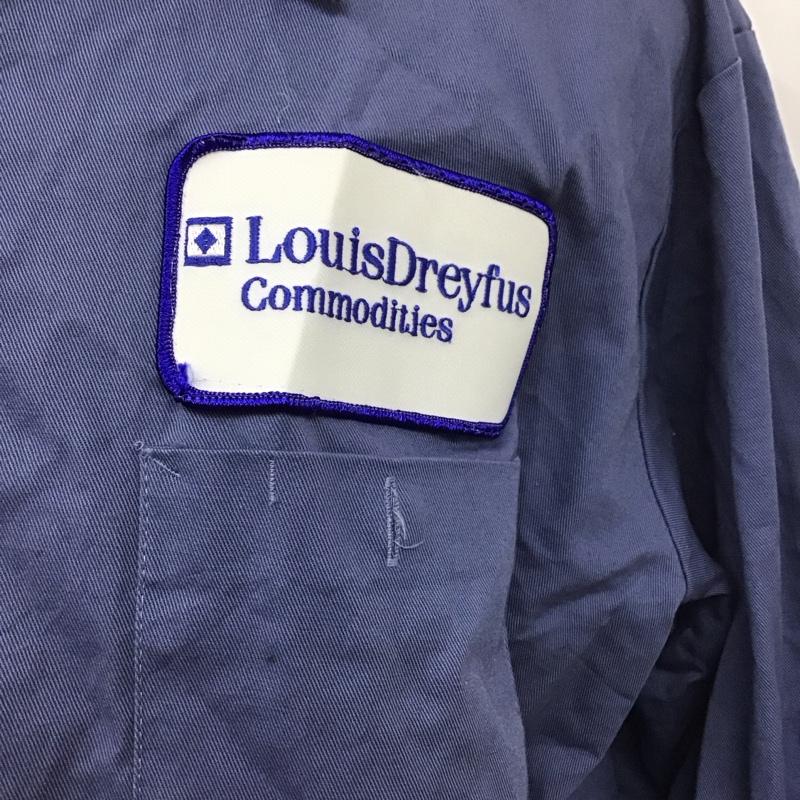 レッドキャップ RED KAP シャツ、ブラウス 長袖 長袖シャツ カラーシャツ ポケットシャツ 長袖カットソー XXL ロゴ、文字 青 / ブルー /  メンズ USED 古着 中古 10124660