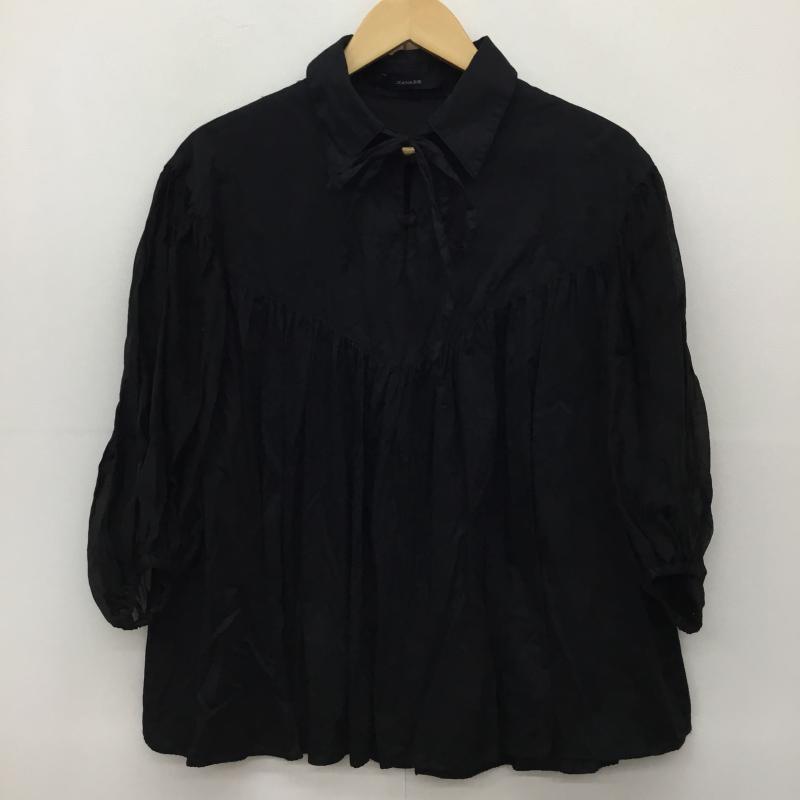 ジーナシス JEANASIS シャツ、ブラウス 長袖 JS063743MC FREE 無地 黒 / ブラック /  レディース USED 古着 中古 10141845