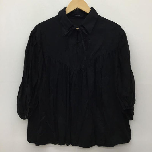 ジーナシス JEANASIS シャツ、ブラウス 長袖 JS063743MC FREE 無地 黒 / ブラック /  レディース USED 古着 中古 10141845