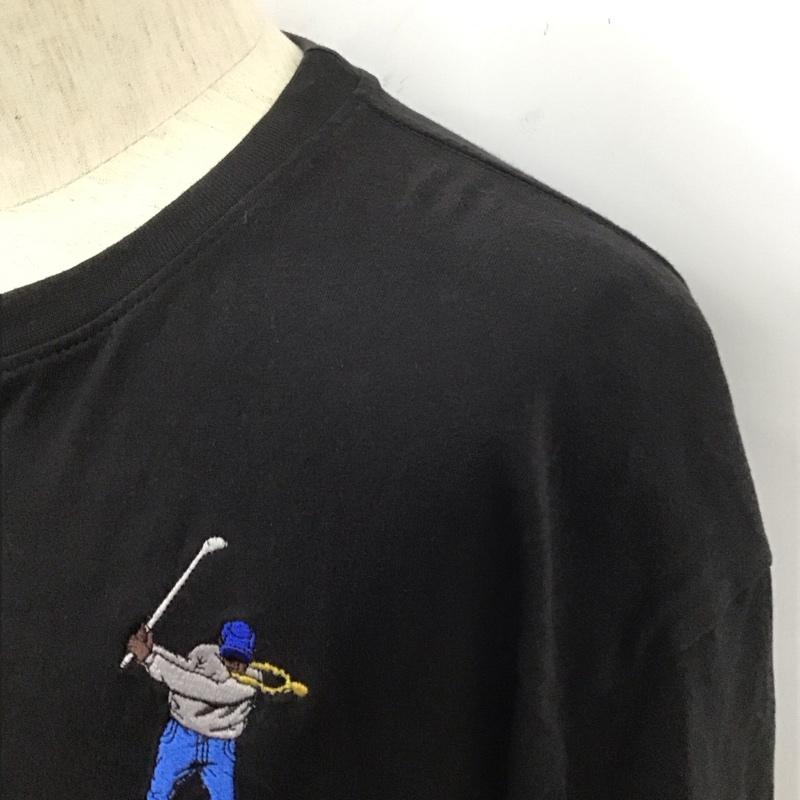イーストサイドゴルフ Eastside Golf Tシャツ 半袖 MC1086 刺繍 ロゴ クルーネック XL ワンポイント 黒 / ブラック /  メンズ USED 古着 中古 10107411